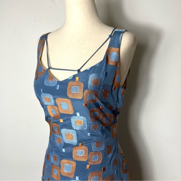 Vintage Tocca Geometric Silk Shift Dress 8 - Picture 10 of 10